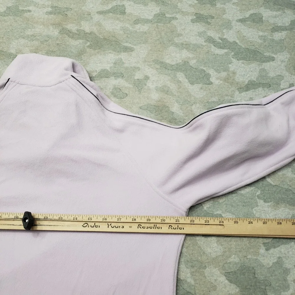 Vintage Nike Top Womens Large Purple Long Sleeve Silver Tag Quarter Zip